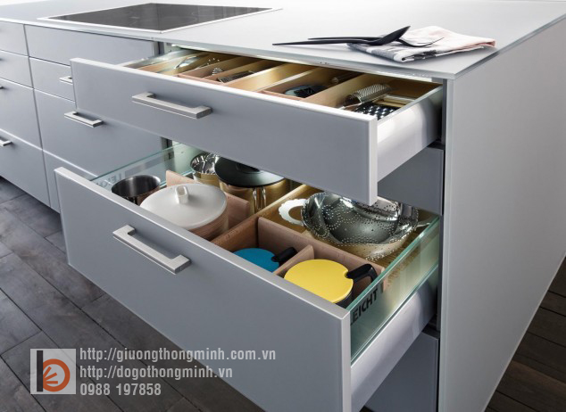 Lưu trữ thông minh cho không gian bếp nhỏ
