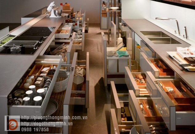 Lưu trữ thông minh cho không gian bếp nhỏ