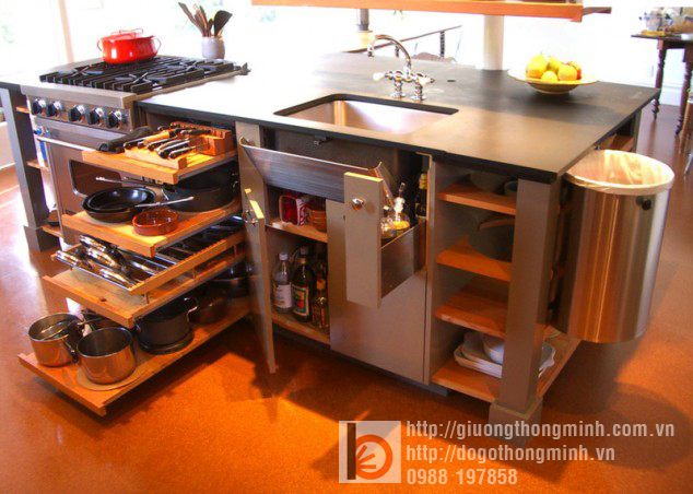 Lưu trữ thông minh cho không gian bếp nhỏ