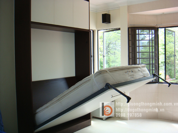 Không gian thư thái với giường thông minh