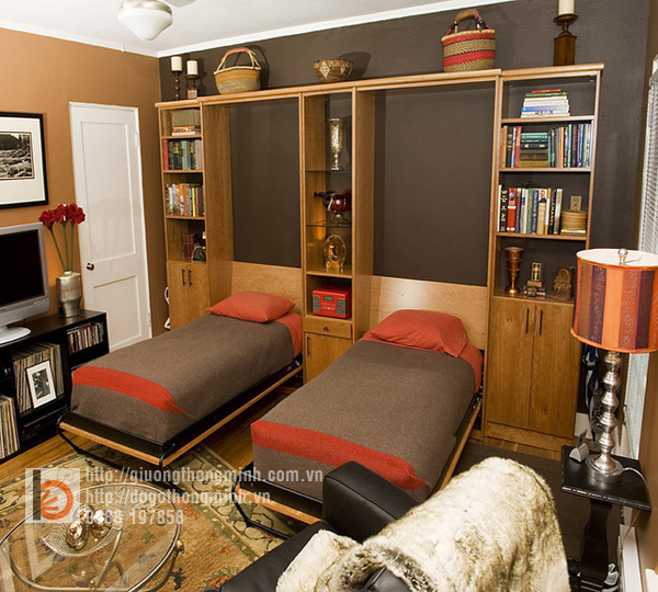 Không gian thư thái với giường thông minh