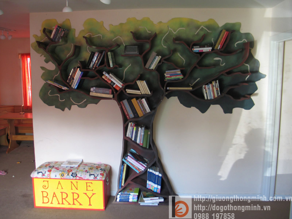 Thiêt kế giá sách độc đáo cho không gian