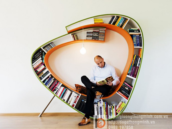 Thiêt kế giá sách độc đáo cho không gian